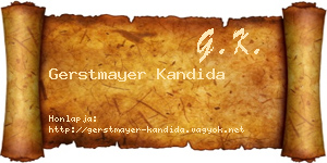 Gerstmayer Kandida névjegykártya